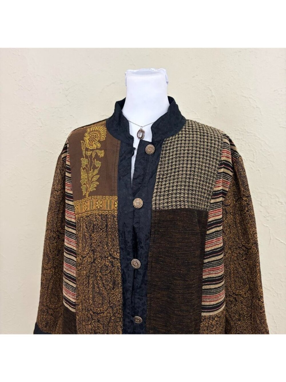 90s patchwork boho jacket - Picture 2 of 8